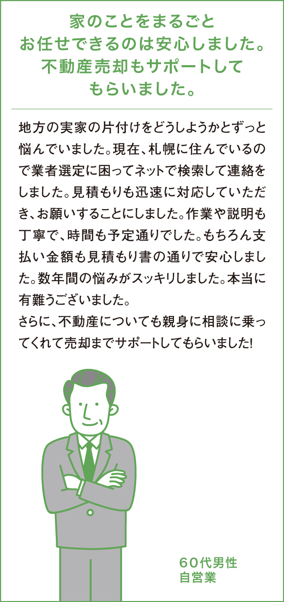 お客様の評判・喜びの声